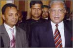 Kaysor Ahmed with Air Marshall Altab Hussain Choudhury