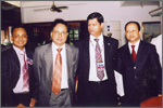Mr Hamed with Anwar Choudhury (HM High Commissioner), Dr. Wali Tasar Uddin, MBE, DBA, JP (BBCC Chairman) and Aziz -ur - Rahman (BBCC Director General)