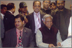 Kaysor Ahmed with Dr. Muhammad Yunus (Nobel Peace Prize 2006 Winner) and Dr. Wali Tasar Uddin, MBE, DBA, JP (BBCC Chairman)