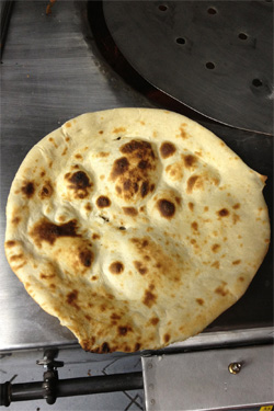 Cooking Naan Bread